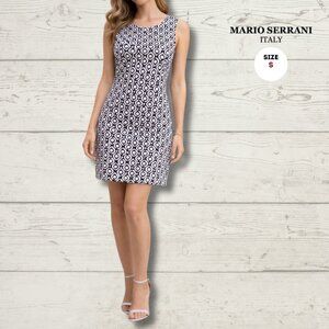 Mario Serrani Italy Dress | Black & White Pattern | Size Small | Sleeveless